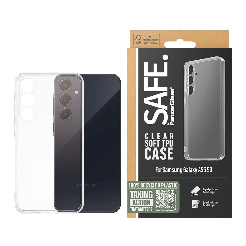 Utilizare husă PanzerGlass® SAFE. TPU Case Series Samsung Galaxy A55 5G