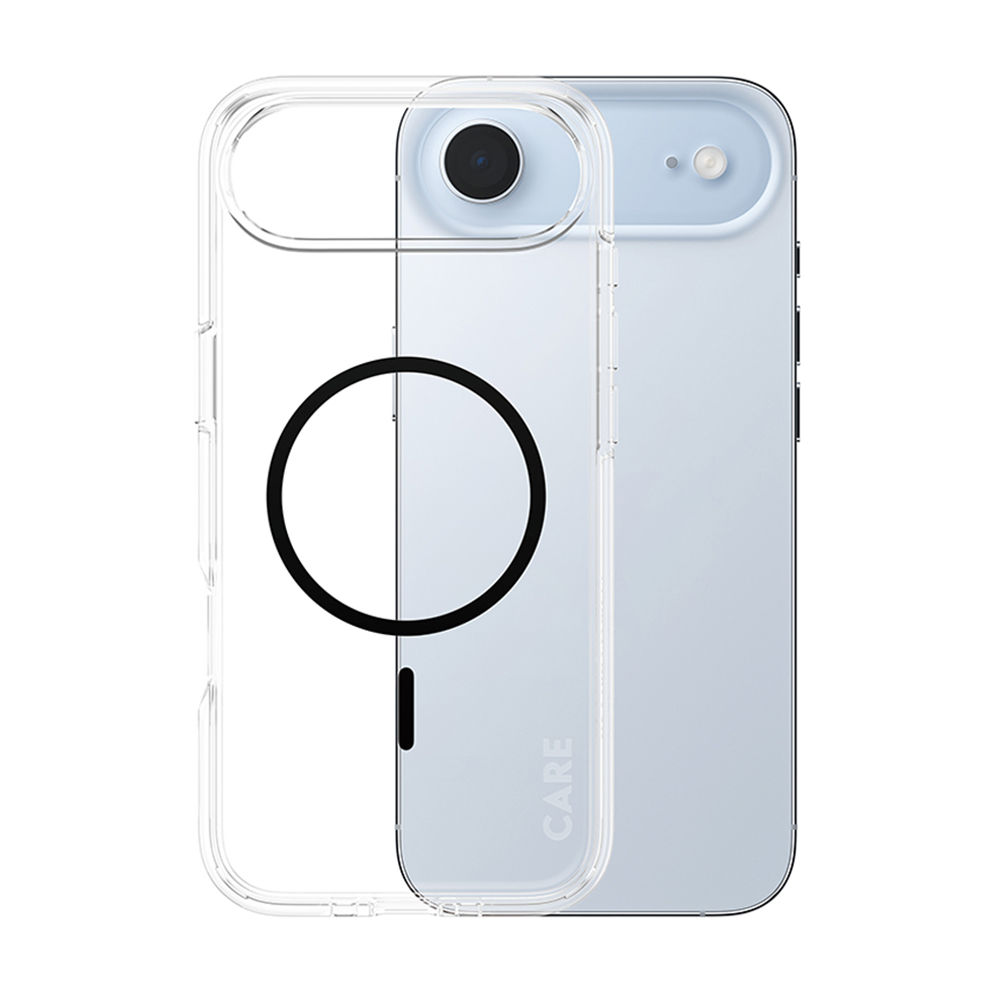 Utilizare husă PanzerGlass® CARE Flagship Urban Explorer Black MagSafe iPhone 17 Air