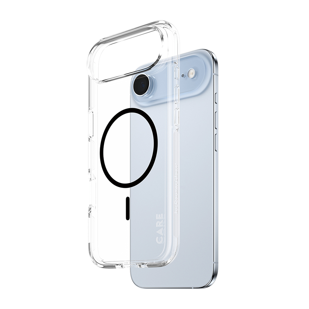 Husă PanzerGlass® CARE Flagship Urban Explorer Black MagSafe iPhone 17 Air Transparenta | fumuriu