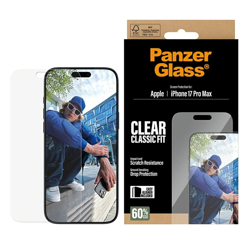 Aplicare folie PanzerGlass® Classic Fit Screen Protector w. EasyAligner