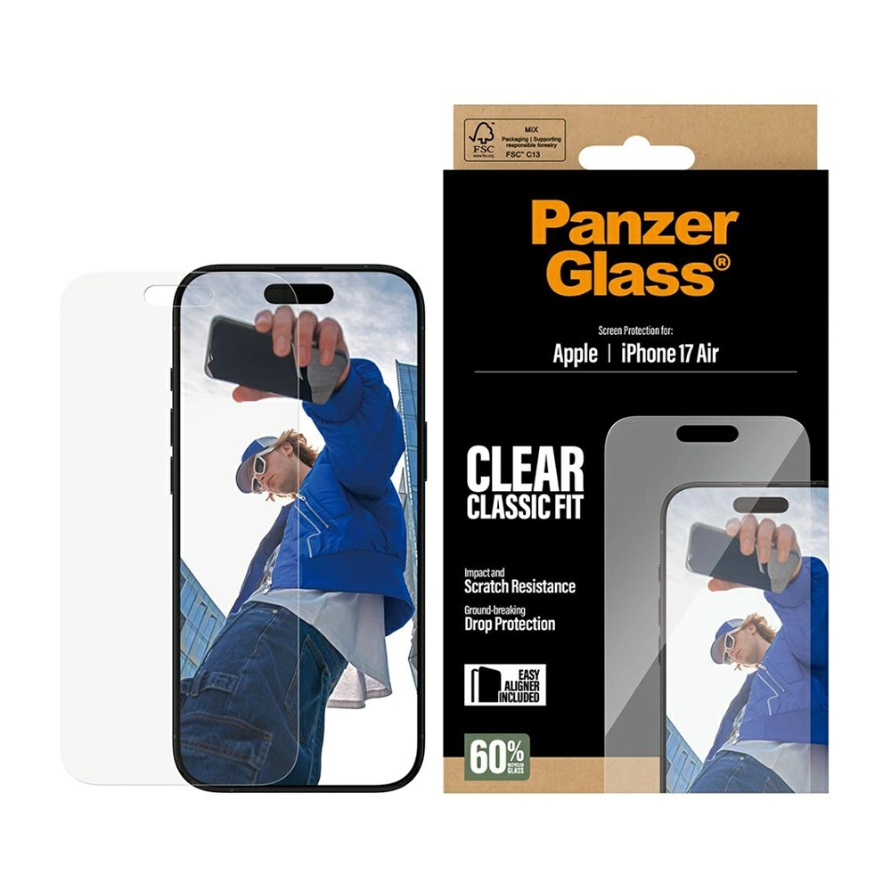 Folie PanzerGlass® Classic Fit Screen Protector w. EasyAligner iPhone 17 Air