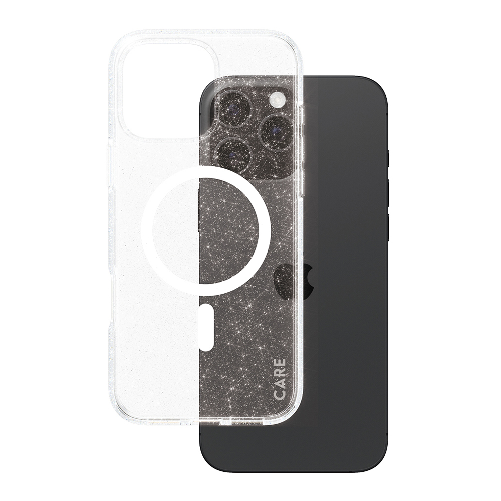 Husă PanzerGlass® CARE Flagship Urban Combat Star Lit White MagSafe iPhone 16 Pro Max Transparenta