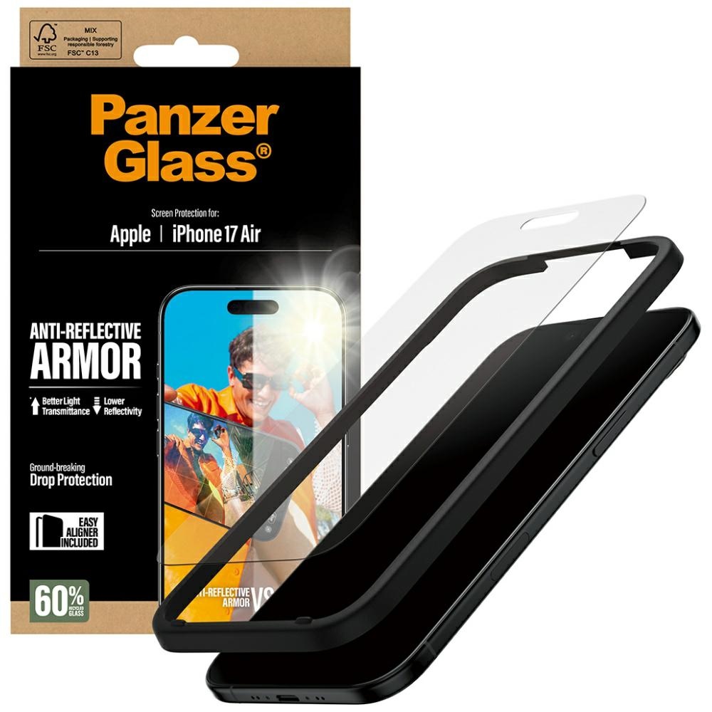 Folie PanzerGlass® Anti-Reflective Armor Screen Protector w. EasyAligner iPhone 17 Air