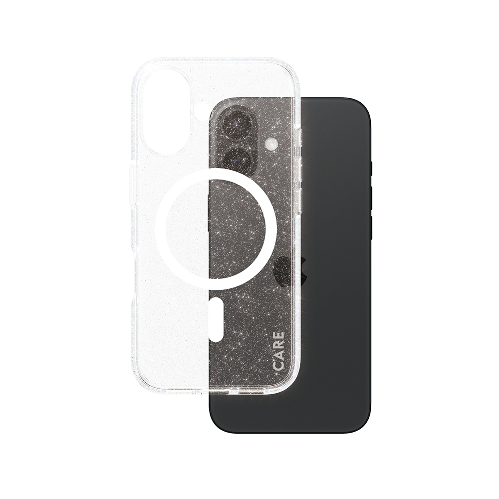 Husă PanzerGlass® CARE Flagship Urban Combat Star Lit White MagSafe iPhone 16 Transparenta