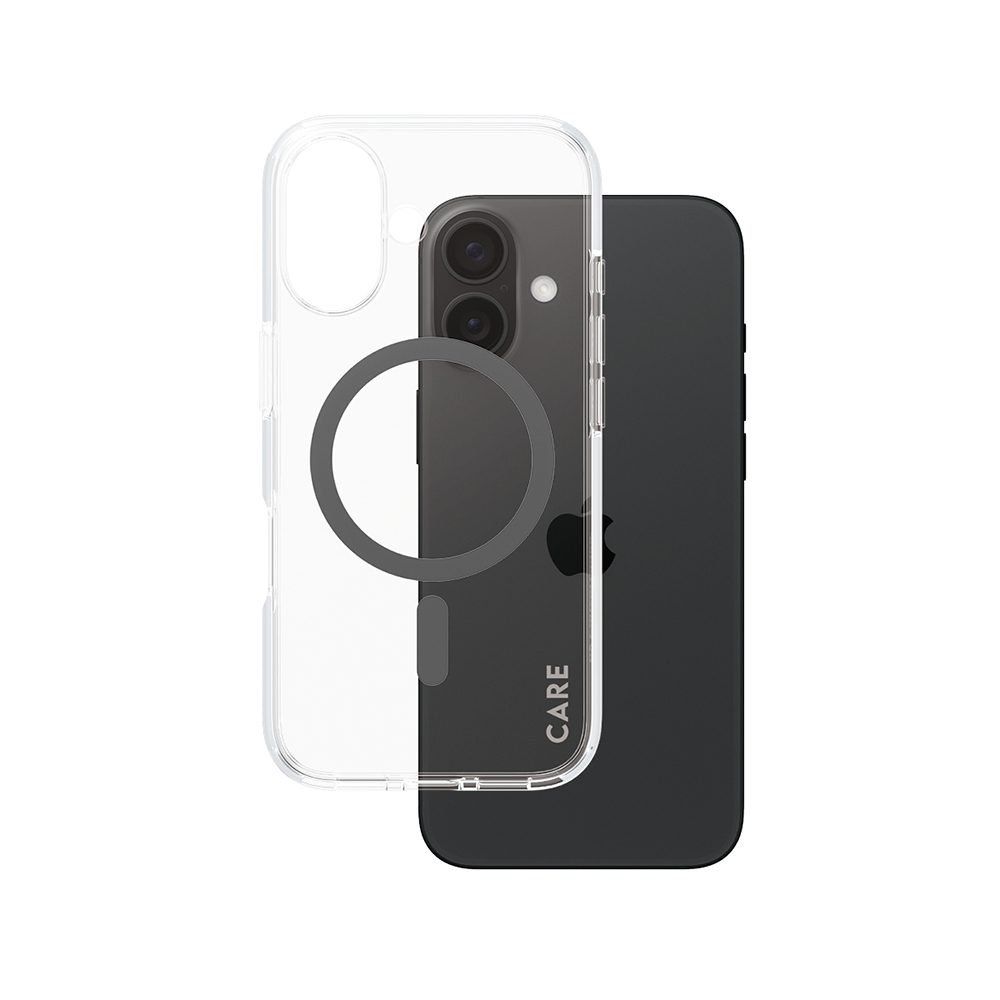 Husă PanzerGlass® CARE Flagship Urban Combat Black MagSafe iPhone 16 Transparenta