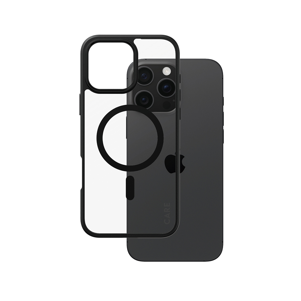 Husă PanzerGlass® CARE Flagship Urban Combat Black MagSafe iPhone 16 Pro Max Transparenta | fumuriu