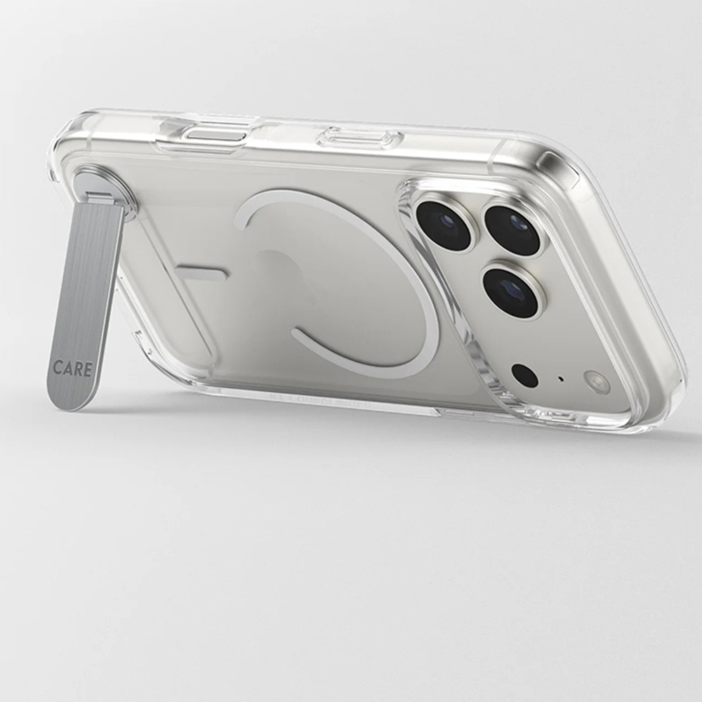 Utilizare husă PanzerGlass® CARE Feature Kickstand MagSafe iPhone 17 Pro