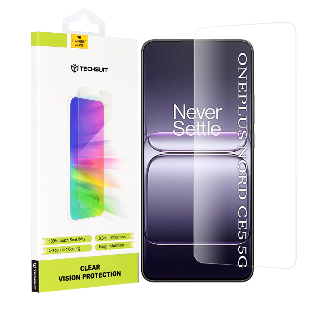 Фолио за OnePlus North CE5 - Techsuit Прозрачен Vision Glass - прозрачно