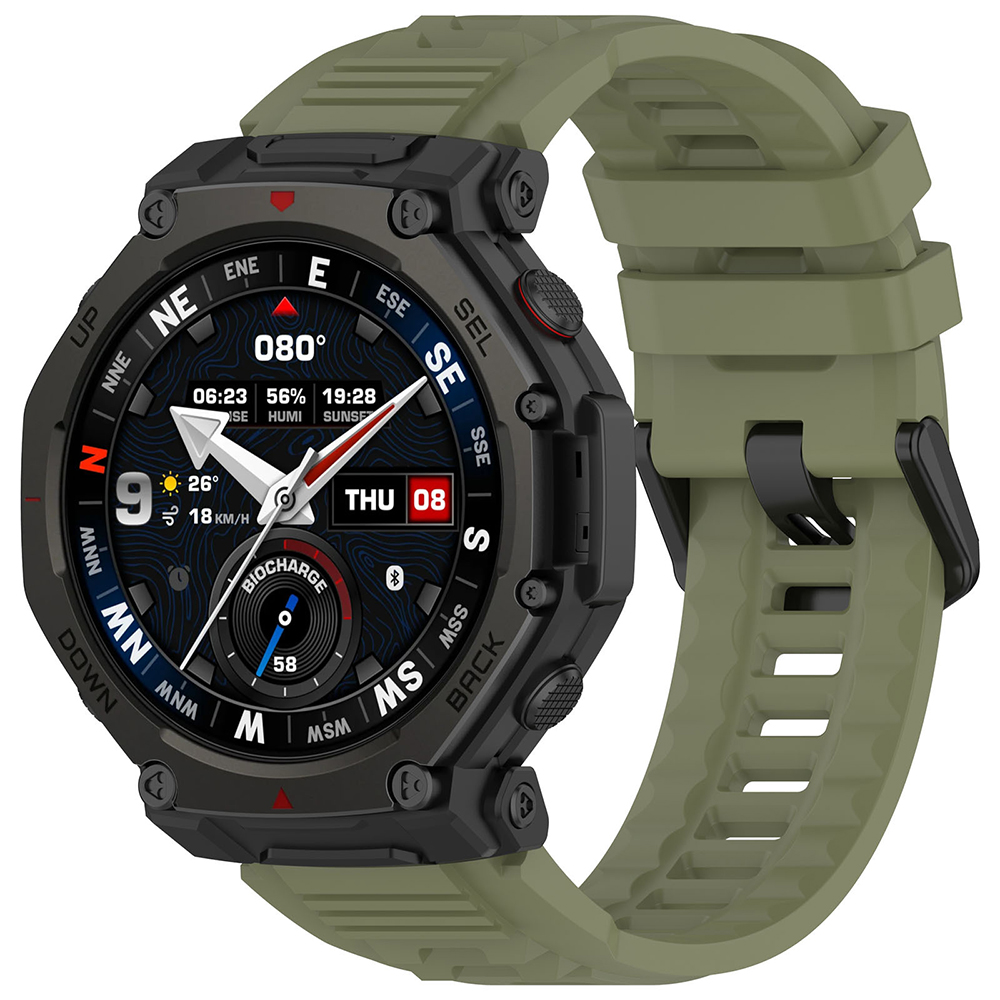 Каишка за Amazfit T-Rex 3 Pro 48 мм - Techsuit Каишка за часовник (W067) - Зелен