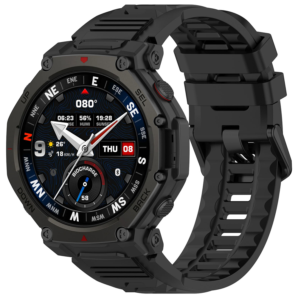 Каишка за Amazfit T-Rex 3 Pro 48mm - Techsuit Watchband (W067) - Черен