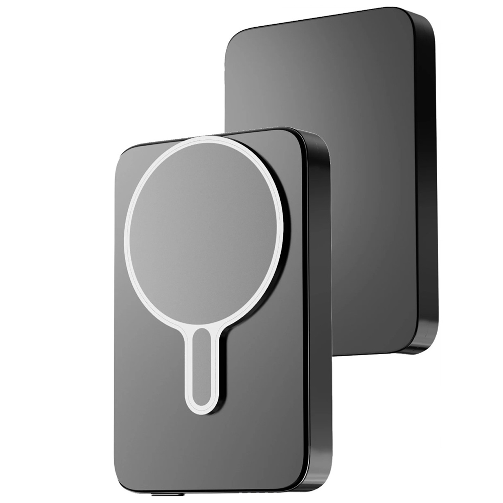 Външна батерия с MagSafe/Qi технология, 20W, Type-C, 10000mAh - 3mk MagSnap Go - Сива