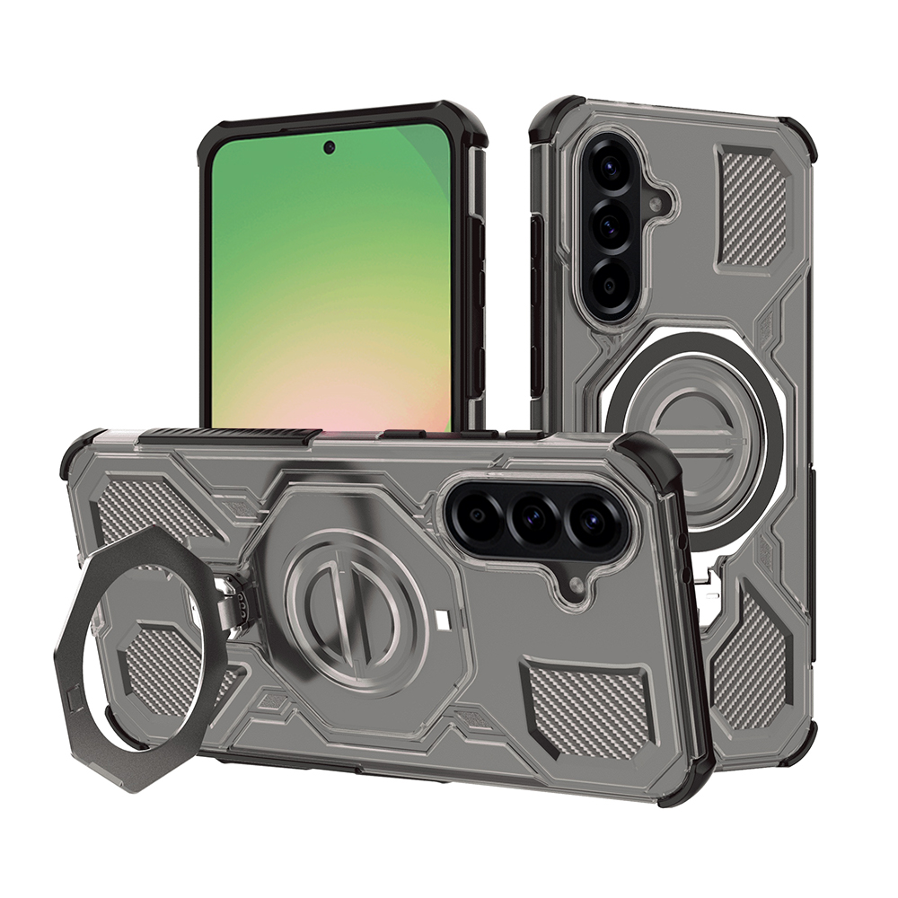 Калъф за Samsung Galaxy A56 5G - Techsuit Carbon Shield PRO - Smoke Черен
