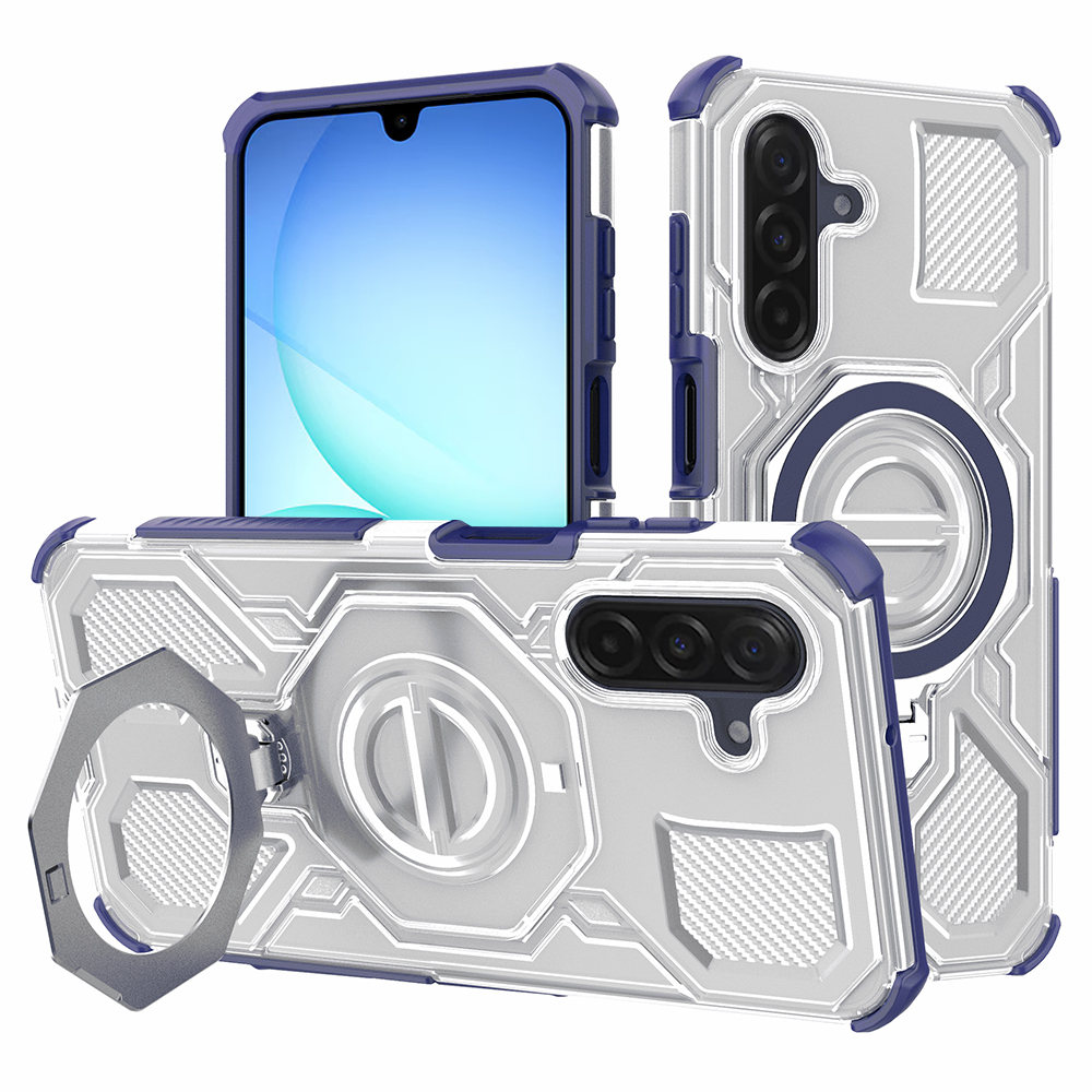 Калъф за Samsung Galaxy A17 5G / A17 4G / M17 / F17 - Techsuit Carbon Shield PRO - Син Прозрачен