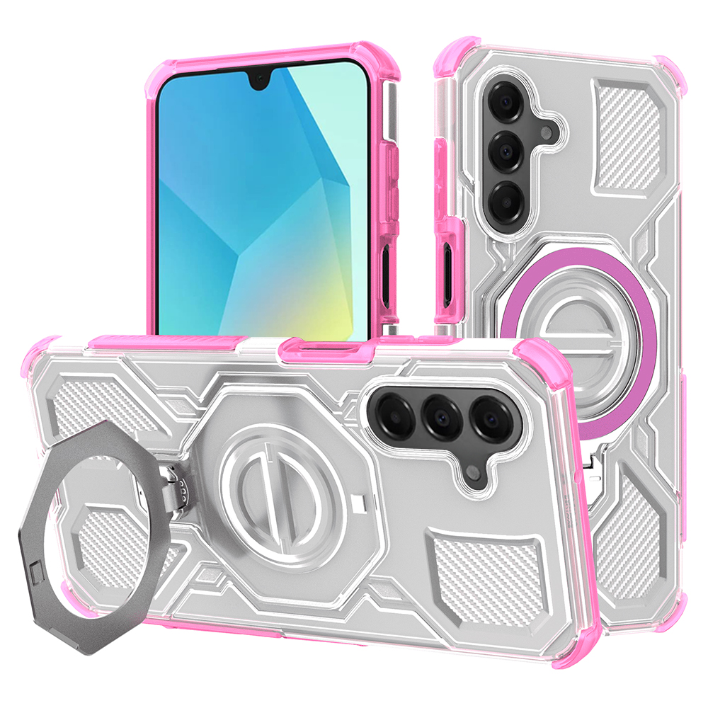 Калъф за Samsung Galaxy A16 4G / A16 5G - Techsuit Carbon Shield PRO - Розов прозрачен