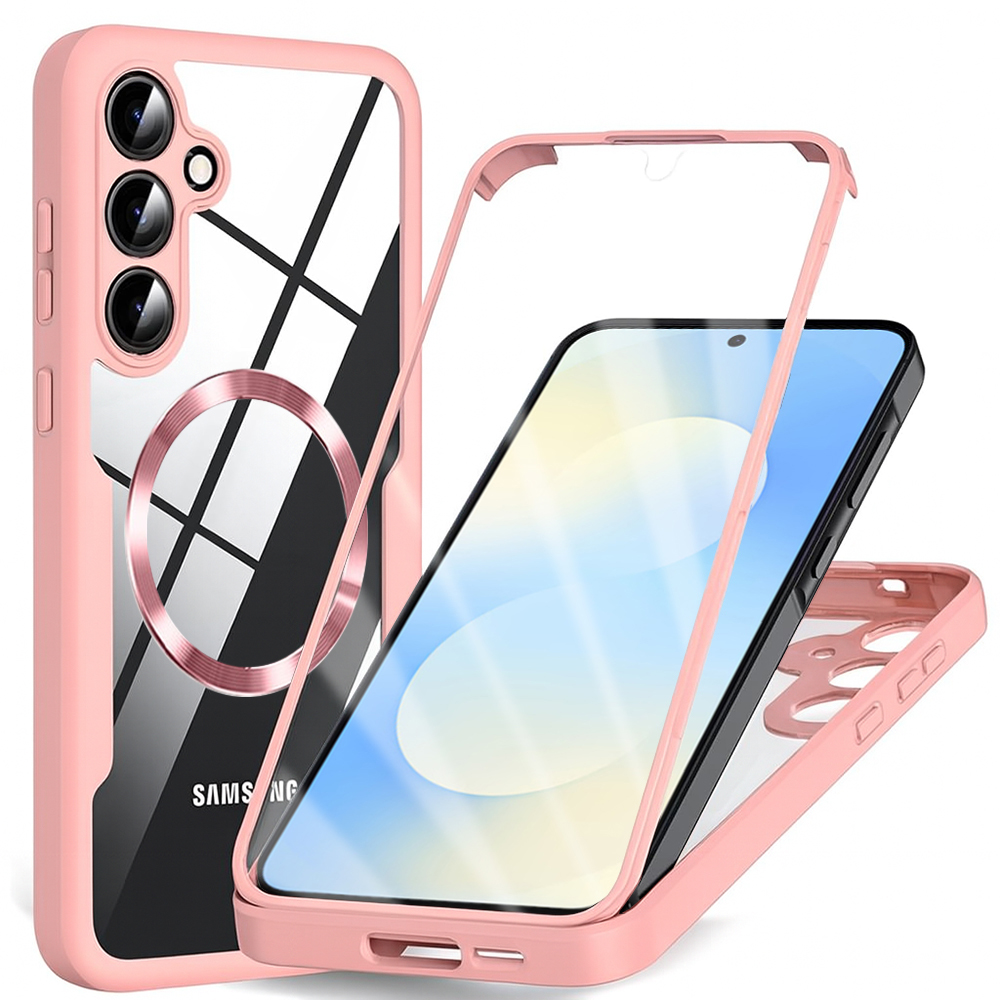 Калъф за Samsung Galaxy S25 FE + капак - Techsuit ColorVerse 360 MagSafe MagSafe Series - Розов