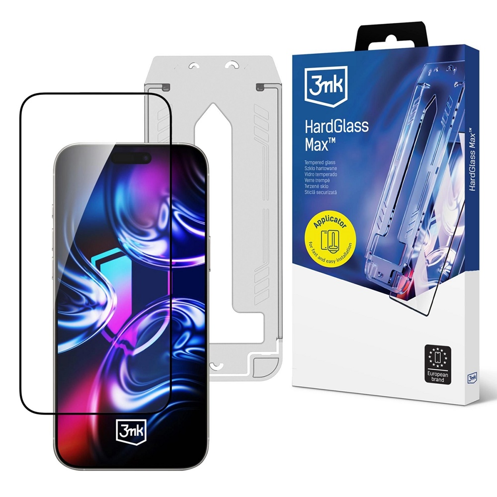 Калъф за Samsung Galaxy S24 / S25 - 3mk HardGlass Max Screen Protector - Черен