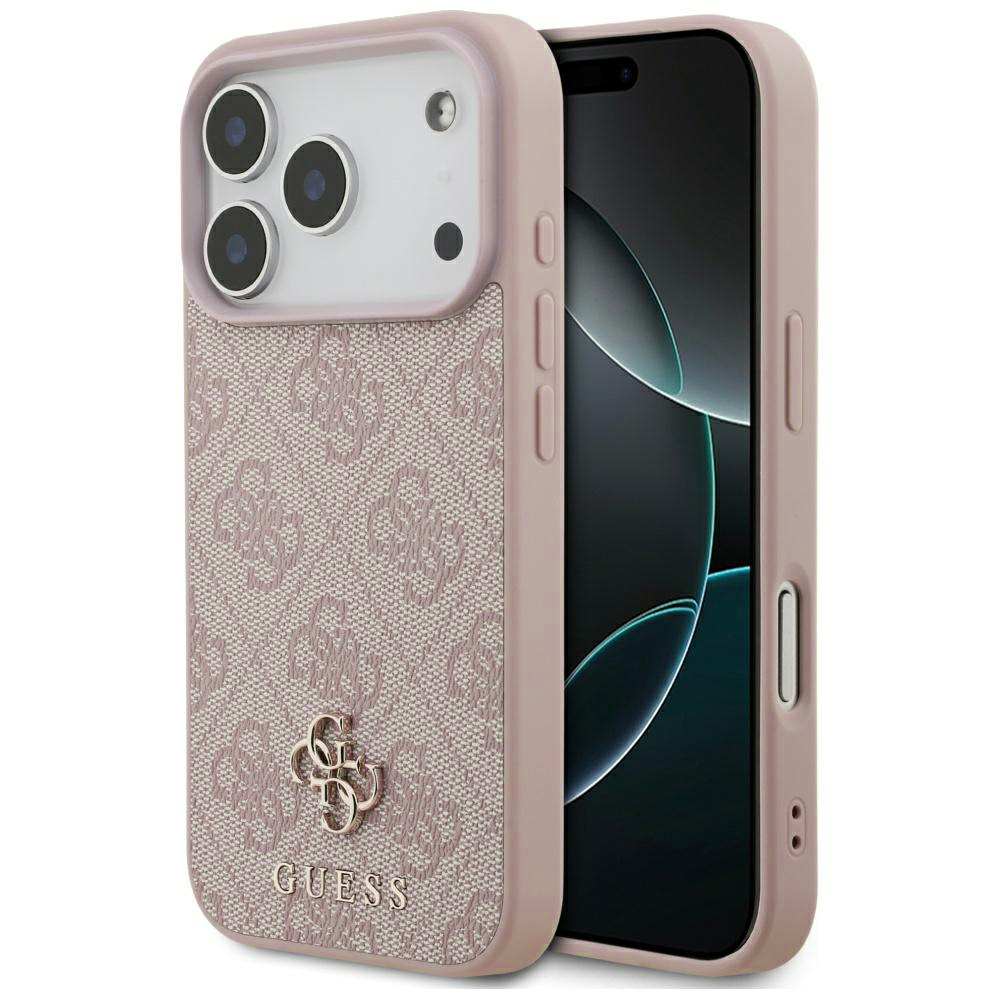 Калъф за iPhone 17 Pro Max - Guess 4G Small and Classic Logo MagSafe (GUHMP17XP4SM4MP) - Розов
