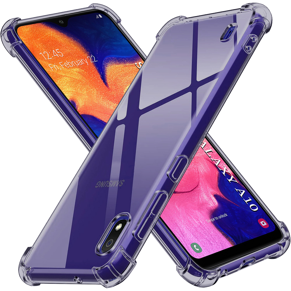Калъф за Samsung Galaxy A10 - Techsuit Shockproof Прозрачен Silicone - Smoke Черен