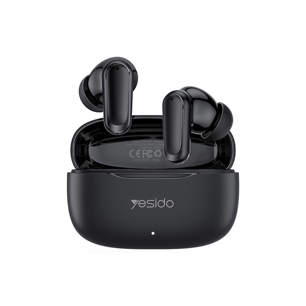 Bluetooth слушалки, безжични, за поставяне в ушите, 250mAh, стерео - Yesido (TWS38) - черни