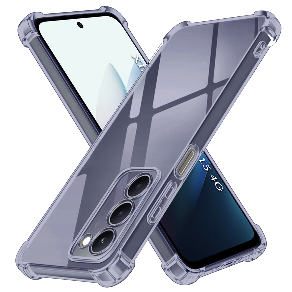 Калъф за Xiaomi Redmi 15 4G / Redmi 15 5G - Techsuit Shockproof Прозрачен Silicone - Smoke Черен