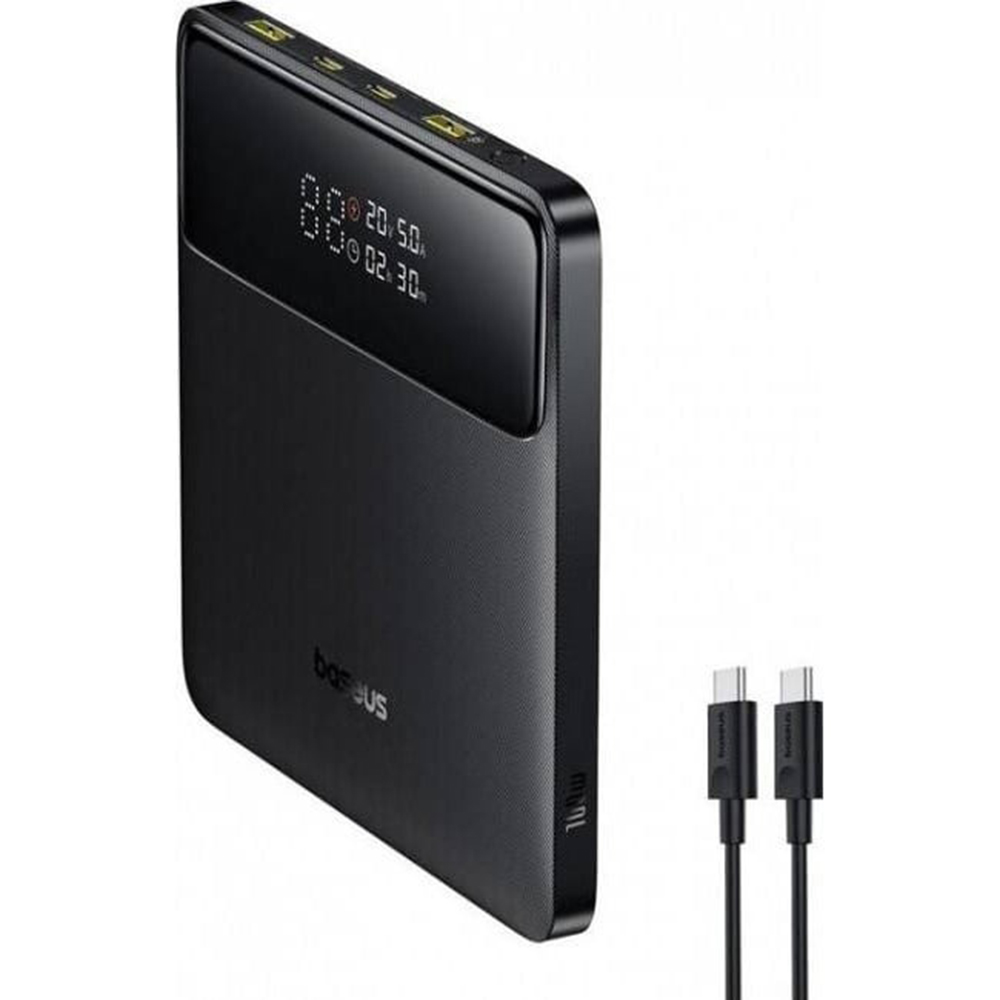 Външна батерия, 4 порта, 100W, 20000mAh, дигитален дисплей - Baseus Blade H1 Lite (P10021604123-00) - Черна