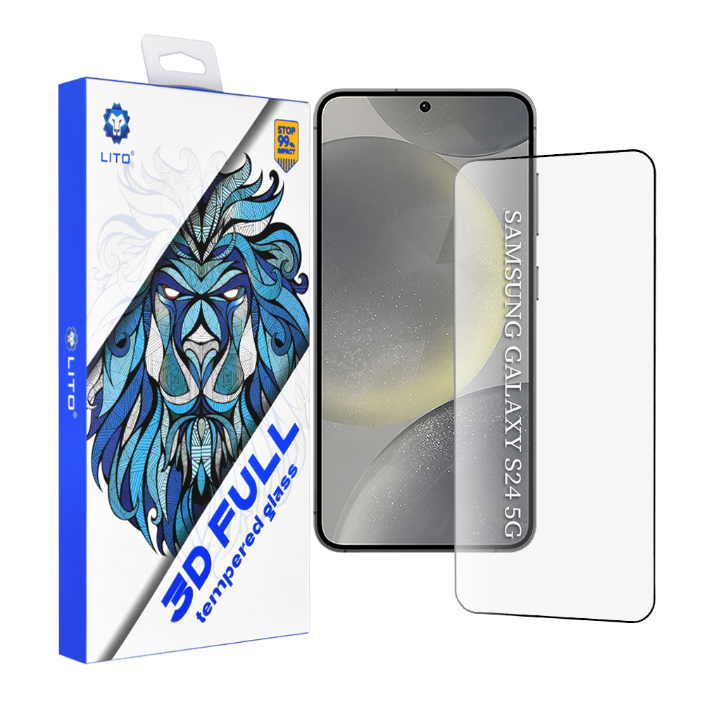 Калъф за Samsung Galaxy S24 / S25 - Lito 3D Full Cover - Черен