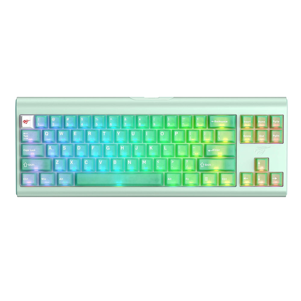 Гейминг клавиатура с RGB подсветка 1.2m, 350mA - Havit (KB896L) - Зелена