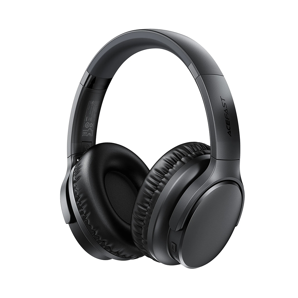 Bluetooth 5.4 слушалки, водоустойчиви, хибридно намаляване на шума - Acefast (H10) - черни