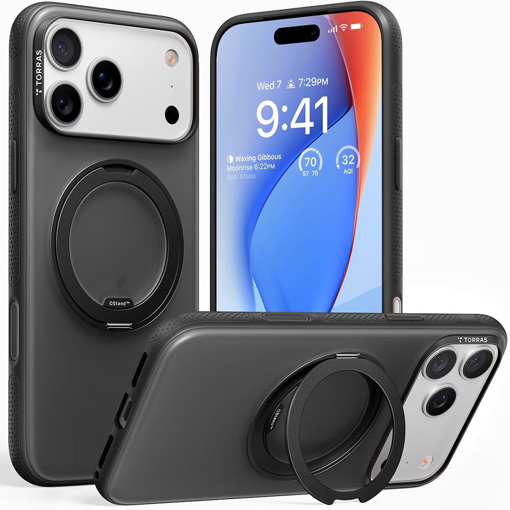 Калъф за iPhone 17 Pro - Torras Ostand R Fitness Series - Черен