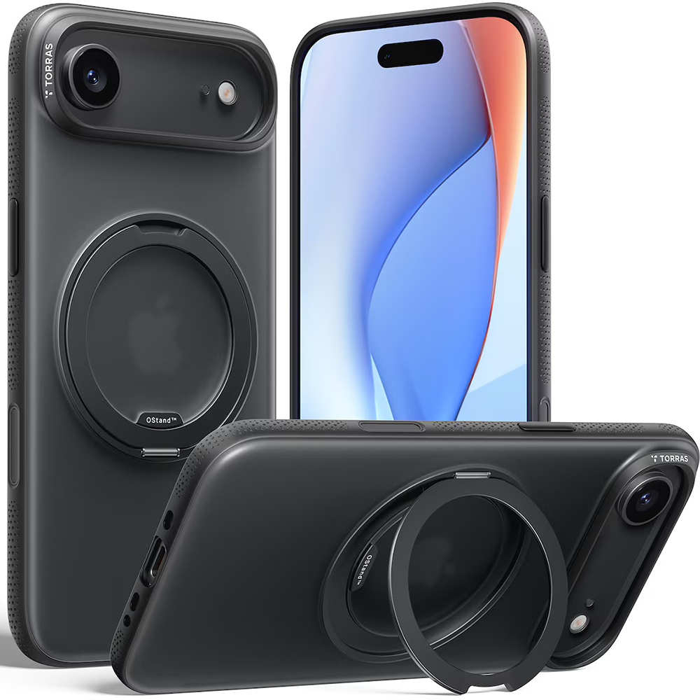 Калъф за iPhone 17 Air - Torras Ostand R Fitness Series - Черен
