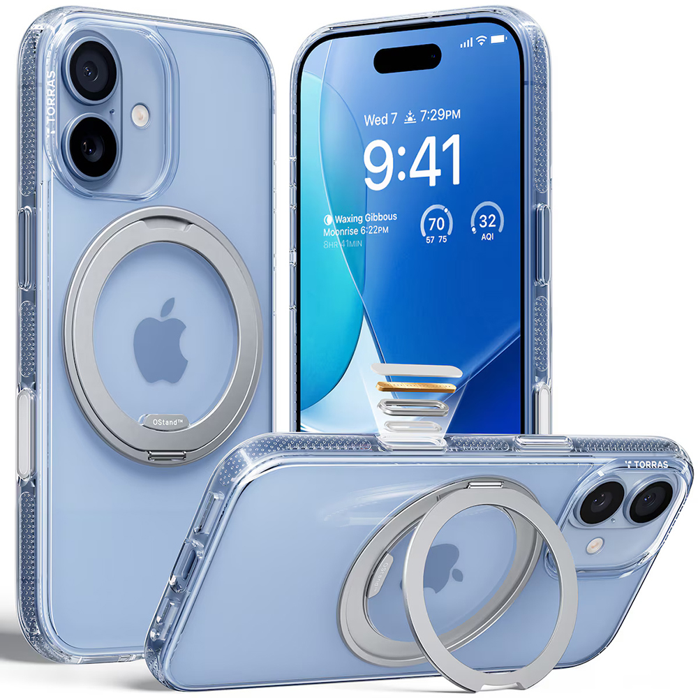 Калъф за iPhone 17 - Torras Ostand R Fitness Series - Прозрачен
