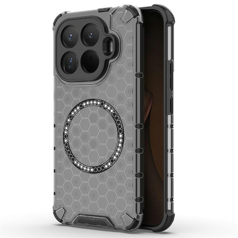 Прозрачен калъф за Xiaomi 15T Pro - Techsuit HoneyComb Shield MagSafe - Черен
