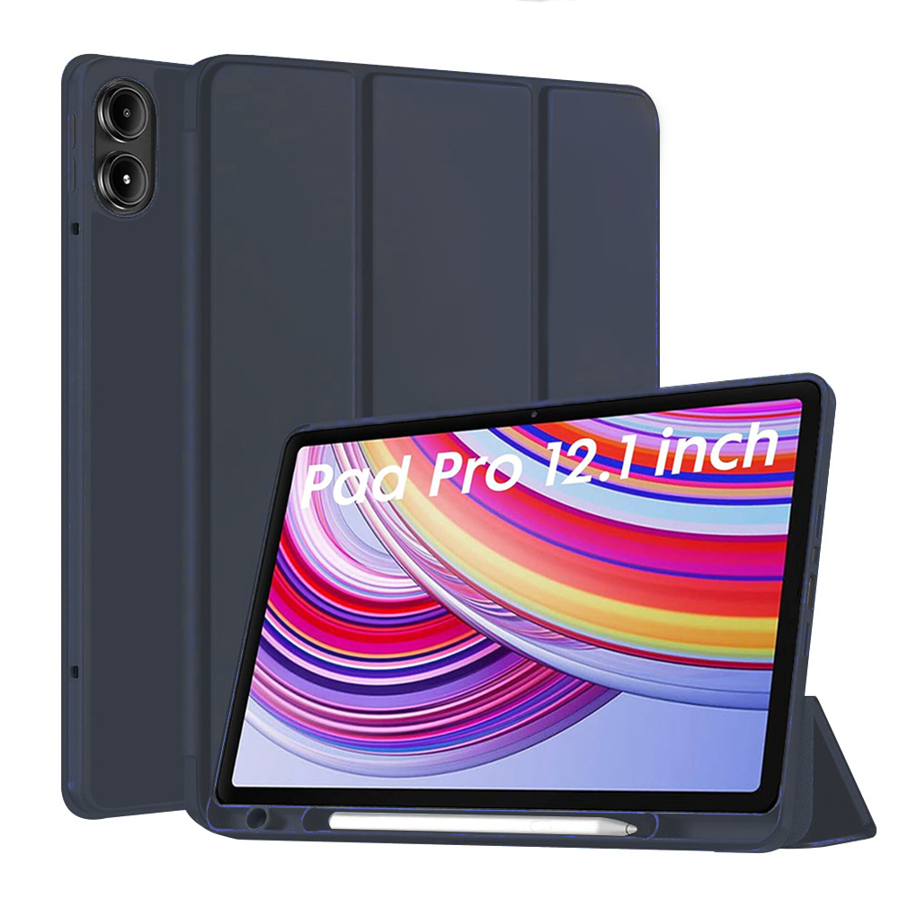 Калъф за Xiaomi Redmi Pad Pro / Redmi Pad Pro 5G / Poco Pad - Techsuit Flex Trifold - Тъмносин