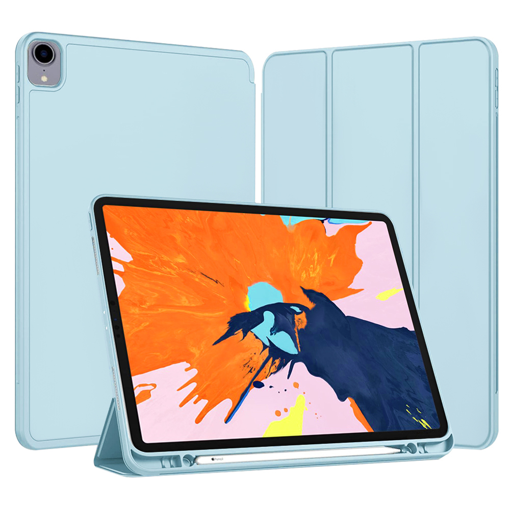 Калъф за iPad Pro 12.9 (2018/2020/2021/2022) - Techsuit Flex Trifold - Небесно син