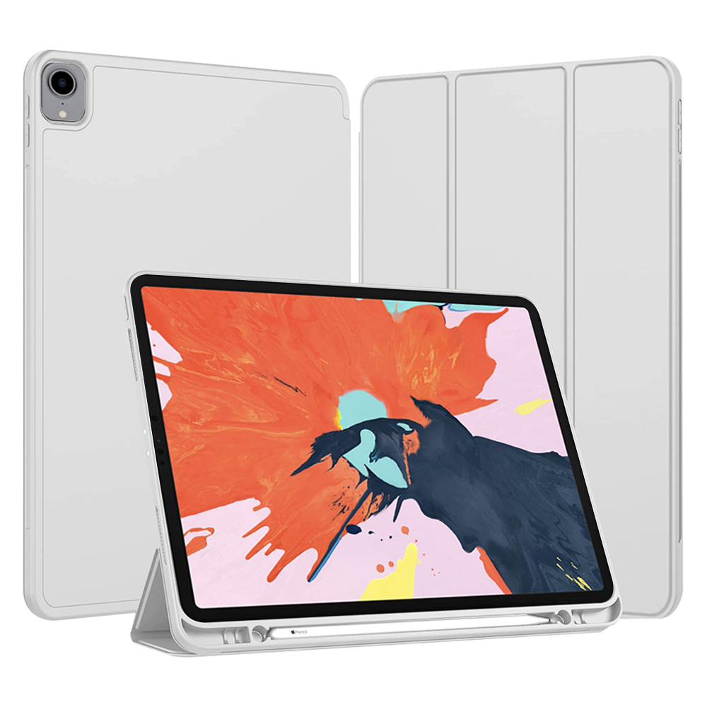Калъф за iPad Pro 12.9 (2018/2020/2021/2022) - Techsuit Flex Trifold - Сив