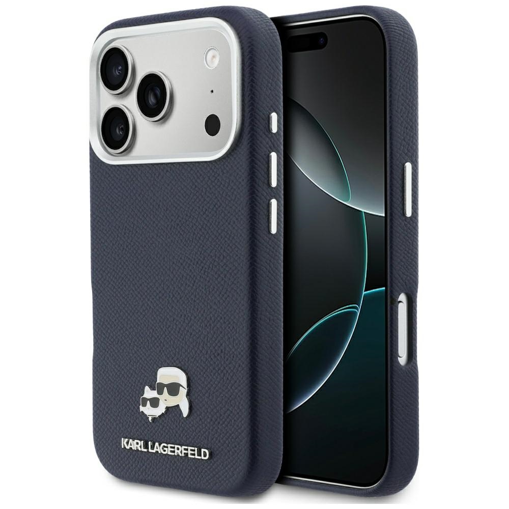 Калъф за iPhone 17 Pro - Karl Lagerfeld Saffiano (KLHMP17L6PFKCLB) - Син