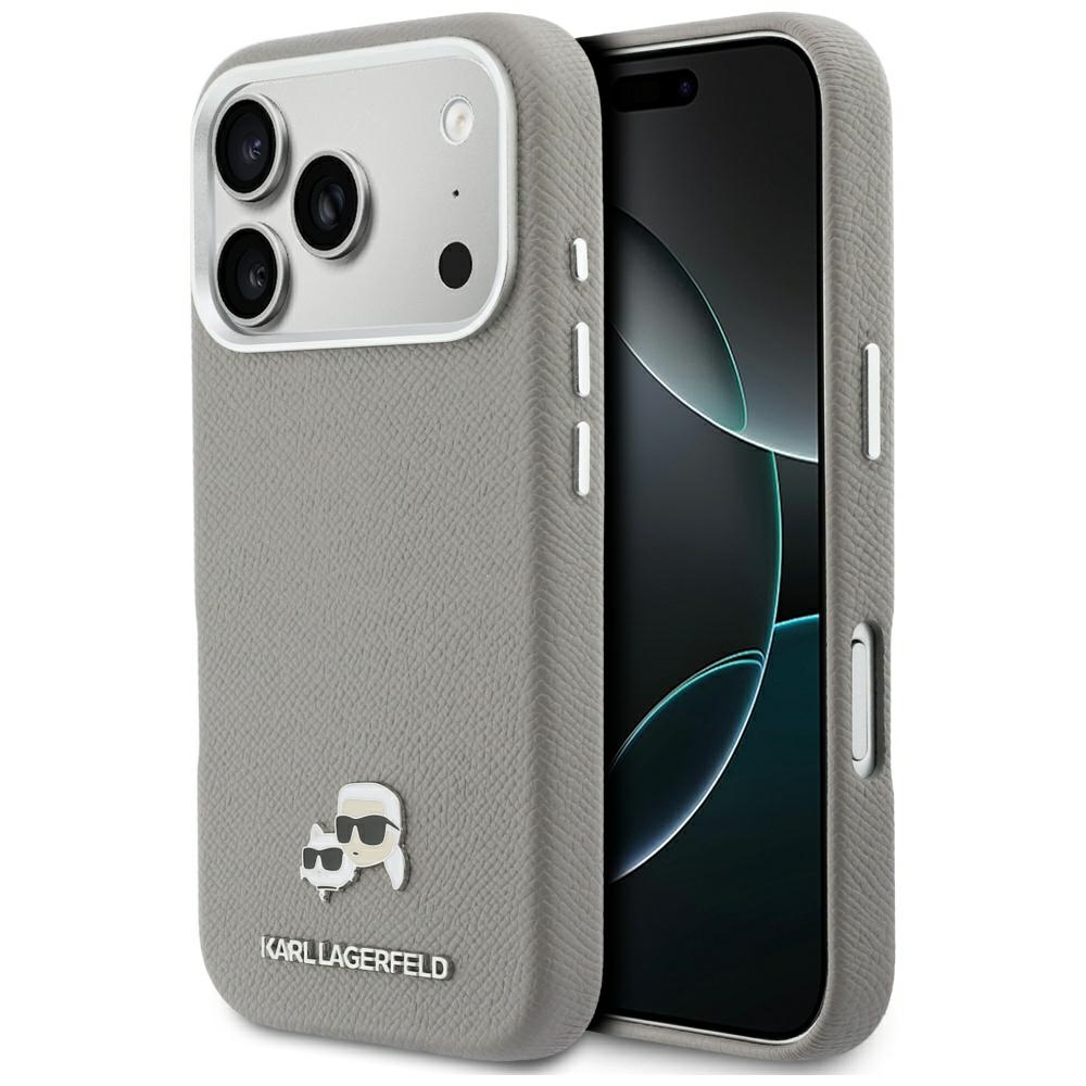 Калъф за IPhone 17 Pro Max - Karl Lagerfeld Saffiano MagSafe (KLHMP17X6PFKCLG) - Сив