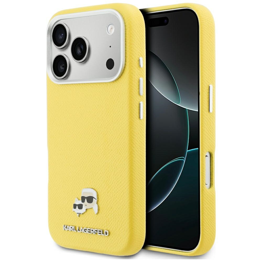 Калъф за IPhone 17 Pro - Karl Lagerfeld Saffiano MagSafe (KLHMP17L6PFKCLY) - Жълт