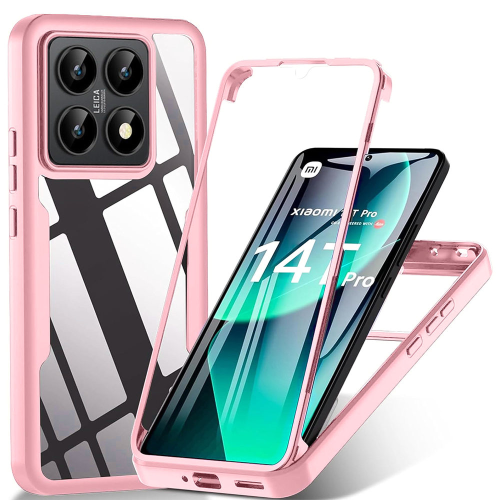 Калъф за Xiaomi 14T Pro + калъф - Techsuit ColorVerse 360 Series - Розов