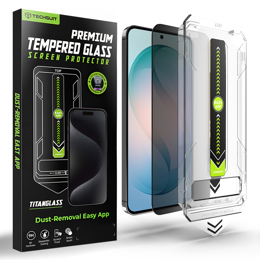 Капак за Samsung Galaxy S26 Plus - Techsuit TitanGlass CrystalHD [Съвместим с отключване с пръстов отпечатък] - Поверителност