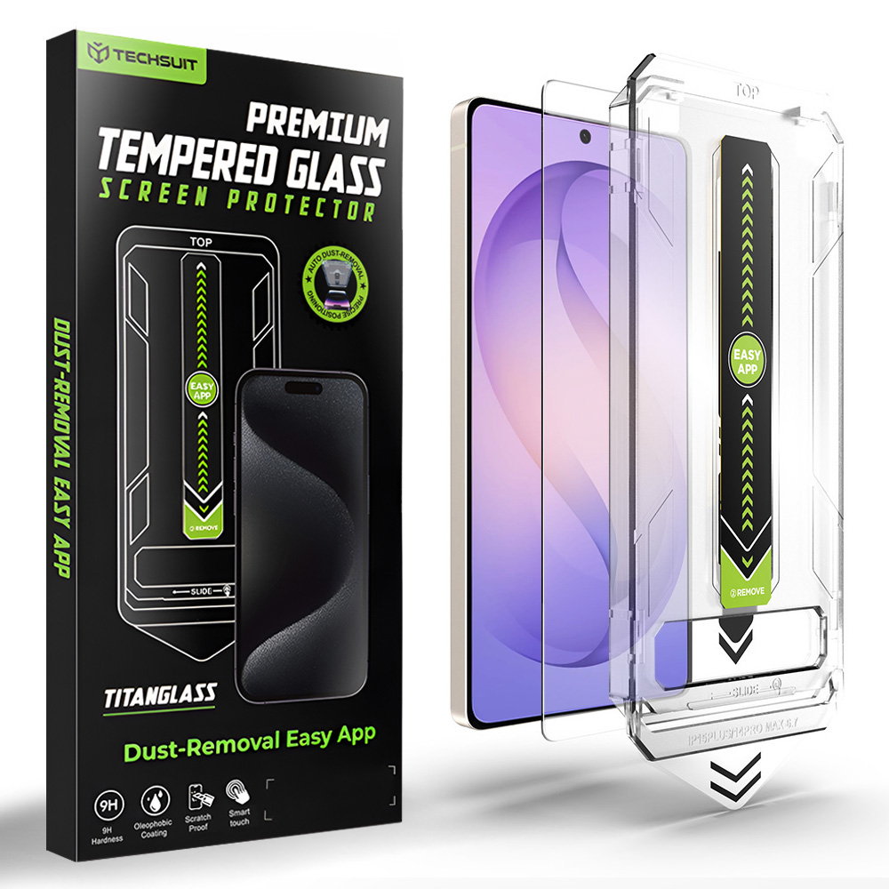 Калъф за Samsung Galaxy S26 Ultra - Techsuit TitanGlass CrystalHD [съвместим с отключване с пръстов отпечатък] - Прозрачен