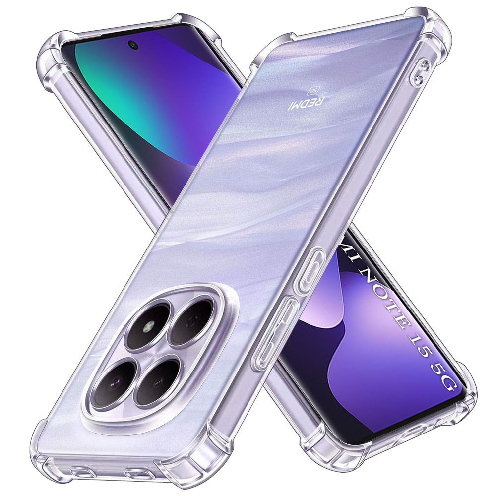 Калъф за Xiaomi Redmi Note 15 5G / Note 15 4G / Poco M8 5G - Techsuit Удароустойчив Прозрачен Удароустойчив Прозрачен силикон - Прозрачен