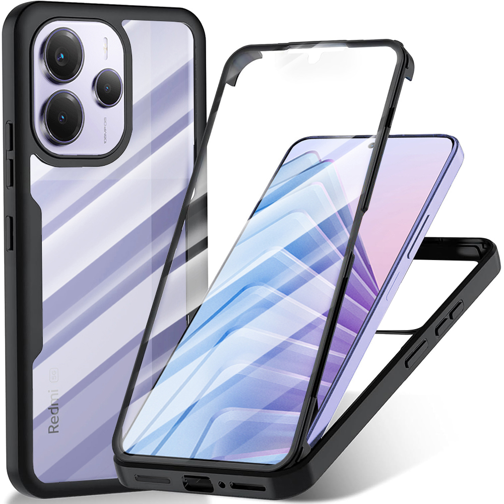 Калъф за Xiaomi Redmi Note 14 5G + капак - Techsuit ColorVerse 360 Series - Черен