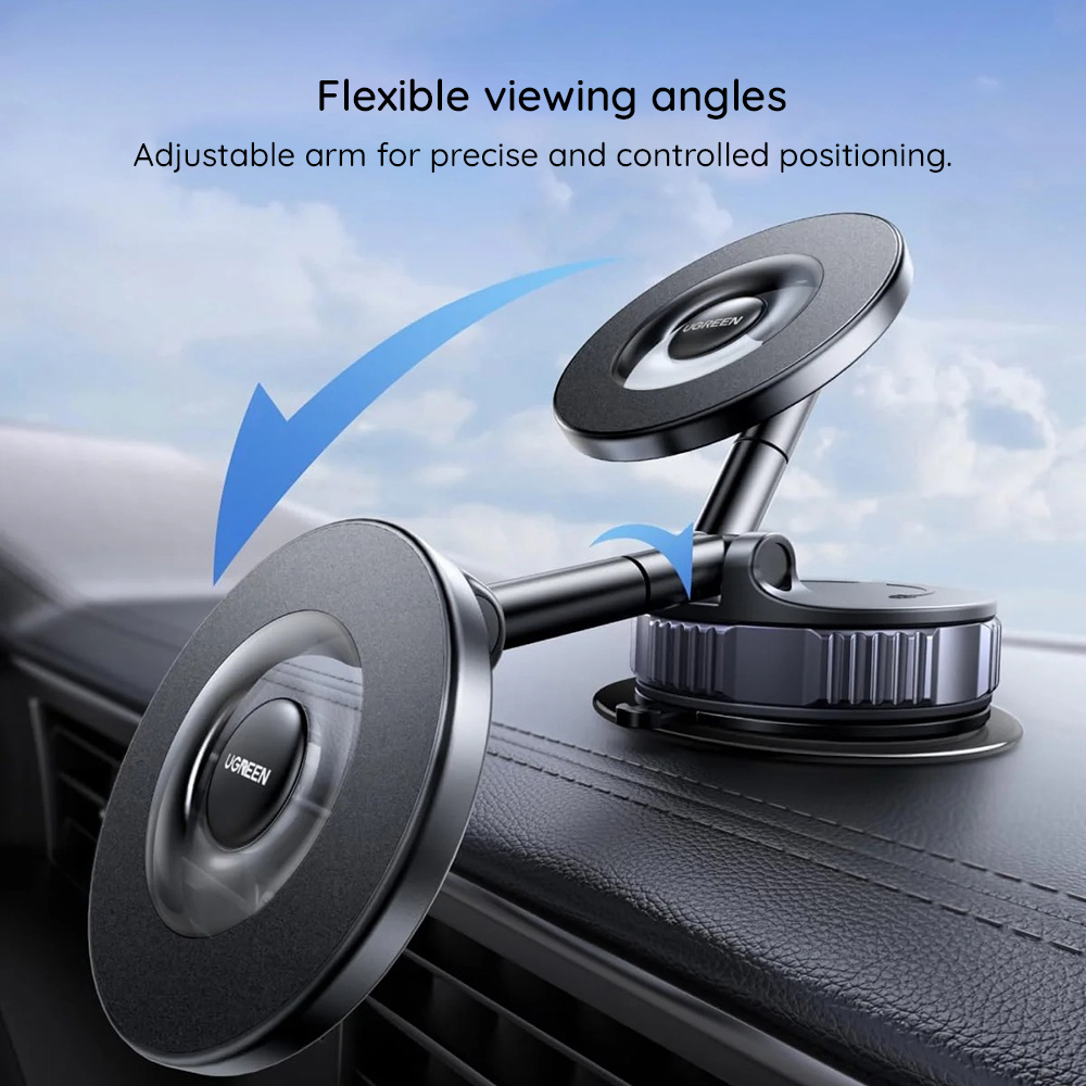 Suport Auto Ugreen LP970, Prindere prin ventuza, Magsafe, Rotatie 360°, Negru 2876083