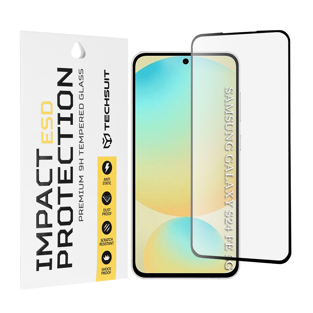 Капак за Samsung Galaxy S24 FE - Techsuit ESD Glass - Черен