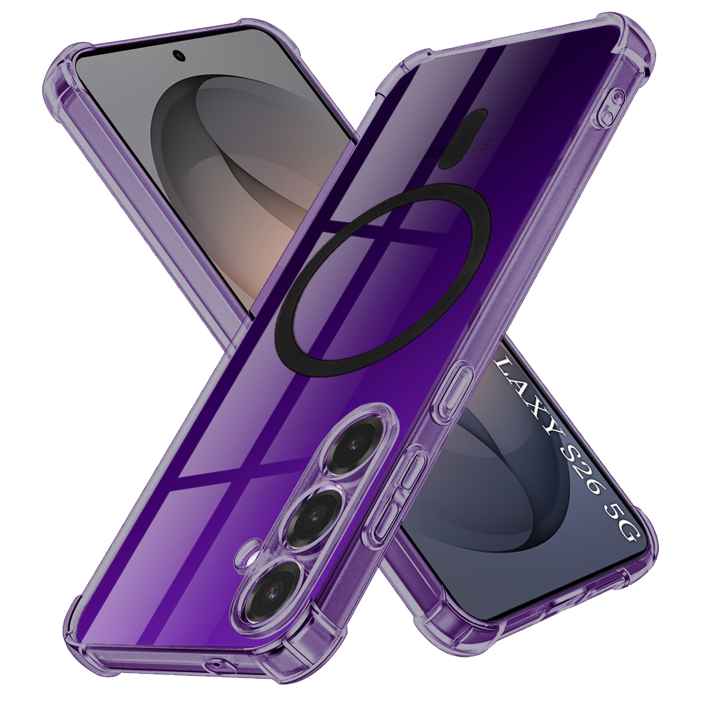 Калъф за Samsung Galaxy S26 - Techsuit Shockproof Прозрачен Silicone MagSafe - Smoke Черен