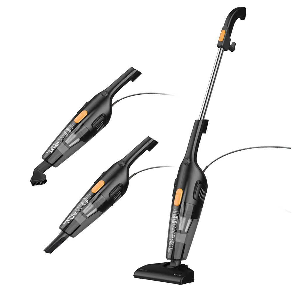 Домашна прахосмукачка 600W, 1.2L, 15000Pa, HEPA филтър - Deerma (DX115C) - черна