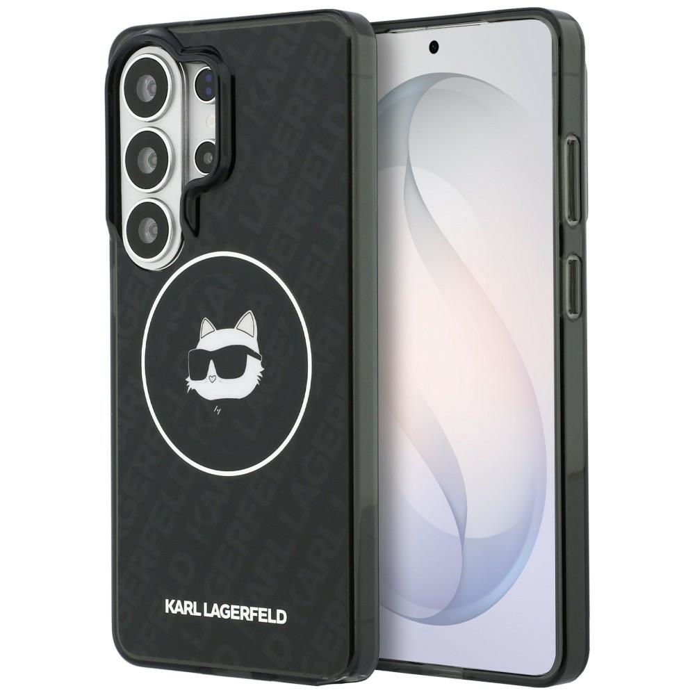 Чантичка за Samsung Galaxy S26 Ultra - Karl Lagerfeld IML Choupette Head on KL Repeated Logo MagSafe (KLHMS26LHMKBCHOK) - Черна