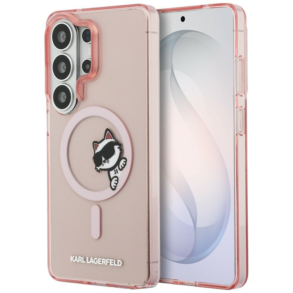 Калъф за Samsung Galaxy S26 Ultra - Karl Lagerfeld IML Choupette IML Choupette Peekaboo Logo MagSafe (KLHMS26L6HCPSCP) - Розов