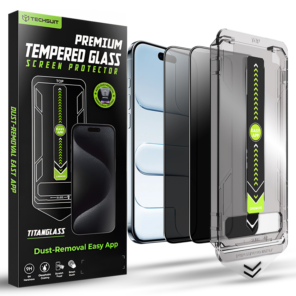 Калъф за iPhone 17 Air (комплект 2) - Techsuit TitanGlass FullCover - Поверителност